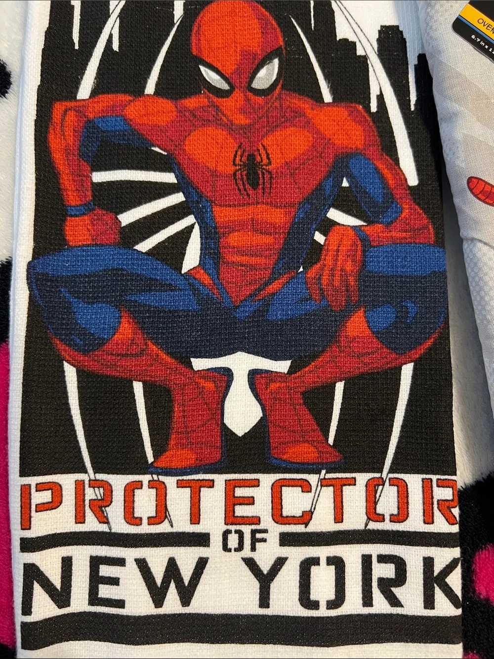 Marvel Spider-Man Oven Mitt and Towel Set - Red, Blue, White